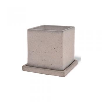 ネオポットスクエアL プランター 鉢 2個セット セメント おしゃれ ピンク 幅12