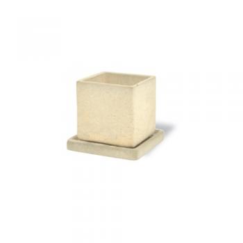 ネオポットスクエアS プランター 鉢 4個セット セメント おしゃれ イエロー 幅8