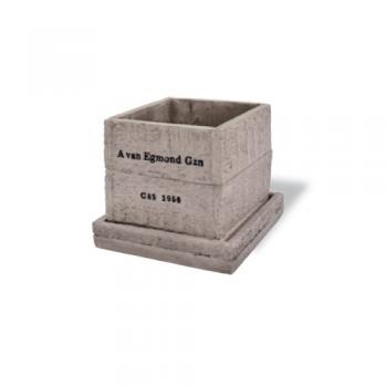 J.W.ポットA-M プランター 鉢 4個セット セメント おしゃれ ブラウン 幅11.5