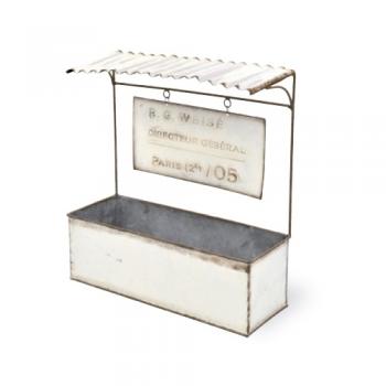 R.G.マルシェポット01 アイボリー フラワーポット 2個セット ブリキ おしゃれ 高さ10