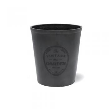 アルミマテリアポットV-03 ブラック 2個セット フラワーポット おしゃれ アルミ 高さ14