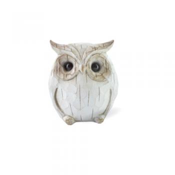 レジンアンティークアニマルオウルL 2個セット ホワイト オブジェ レジン おしゃれ 高さ11