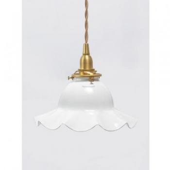 ウェーブランプシェード ホワイト ランプシェード 照明器具 ペンダントライト用 高さ100