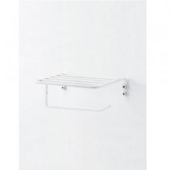 アイアントイレットペーパーホルダー アイアン サニタリー シック 棚 ホワイト 幅140