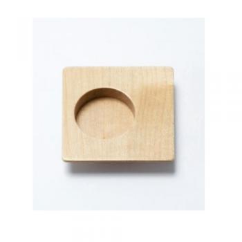 四角寄り引手 Maple ライトブラウン 木製 ナチュラル DIY ドア取っ手 おしゃれ 直径65