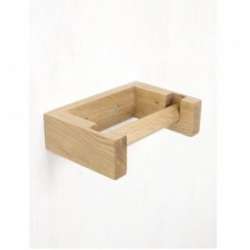 オークトイレットペーパーホルダー 木製 ライトブラウン サニタリー ナチュラル 幅185