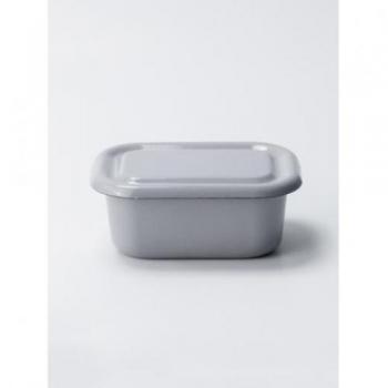 スクエアコンテナS チャコールグレー キッチン用品 ホウロウ 容量800ml