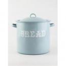 ブルーブレッド缶 ブルー キッチン用品 ホウロウ 収納ケース 保存容器 容量11L