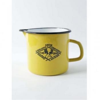 シカピッチャー キッチン用品 ホウロウ おしゃれ イエロー カップ 容量1000ml