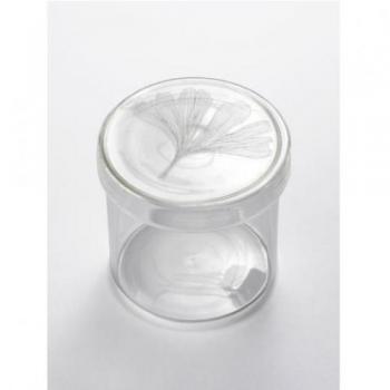 ガラスキャニスター イチョウ ガラス クリア 小物入れ トレイ おしゃれ 皿 直径90