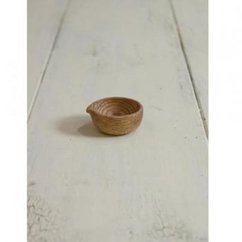 片口ボウル S 2個セット キッチン用品 木製 ナチュラル 皿 手作り ブラウン 高さ70