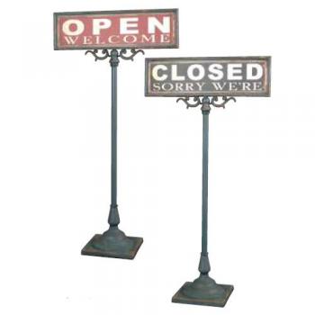 OPEN-CLOSED SIGN STAND サインスタンド アンティーク調 おしゃれ 英字