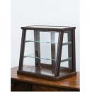 スライドショーケース 木製 ガラス 小ぶり おしゃれ シャビー ディスプレイ 高さ385