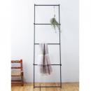 アイアンシェルフフレーム ハンガースタンド ブラック ラダー おしゃれ 高さ1390