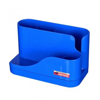 DESK ORGANIZER BLUE 収納ケース ステーショナリー カジュアル 幅18