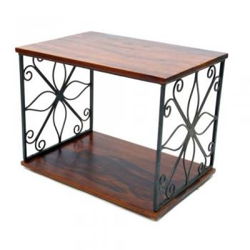 サイドモチーフ付ユニットシェルフ 木製 シンプル アイアン アンティーク調 ハンドメイド 幅50