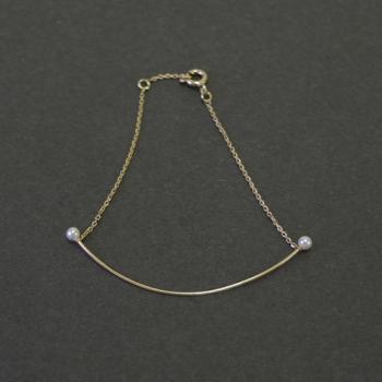 ブレスレット 真鍮 シルバー ガラスパール 人気 通販