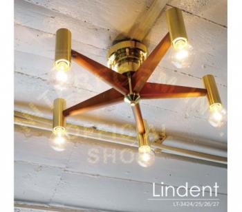 リンデント シーリングライト ボールLED球付き 天井照明 ブラウン 幅59