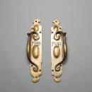 取手 ハンドル 2個セット DIY アンティーク調 ブラス 真鍮 おしゃれ 引手 長さ37