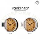 フランクリントン WH 壁掛け時計 ウォールクロック ホワイト おしゃれ かっこいい 直径38