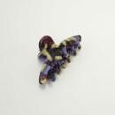 ヘアークリップ グロス クレンメン PU パープル セルロイド マーブル ヘアアクセサリー 幅6.5