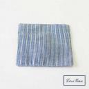 コースター ファイン ストライプ BL ブルー 5枚セット コットン ナチュラル リネン 幅10