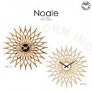 ノアーレ BK 壁掛け時計 ウォールクロック 幾何学 木製 おしゃれ ブラック 直径44