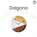 ダルゴナ 壁掛け時計 ウォールクロック モダン 木製 おしゃれ ブラウン 直径30
