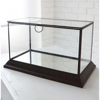 レクタングル ミラーテラリウム アンティーク調 ディスプレイ ガラスケース 植物 幅33.5