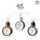 ゴーワイルド BN 目覚まし時計 置き時計 スチール ガラス プラスチック おしゃれ 高さ19