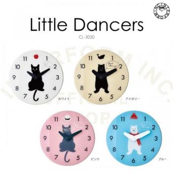 リトルダンサーズ IV 壁掛け時計 ウォールクロック ガラス かわいい おしゃれ 直径35