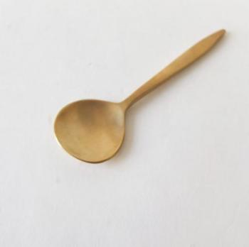 BRASS スムース デザートスプーン 6個セット ブラス ゴールド 上品 おしゃれ 長さ12