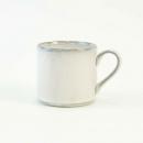 CERAMIC デインティ フラット マグ (L) ホワイト 陶器 シンプル コップ 直径9