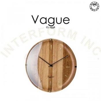 ヴァーグ 壁掛け時計 ウォールクロック 木製 ガラス アンティーク調 おしゃれ 直径27