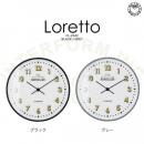 ロレト BK 壁掛け時計 ウォールクロック プラスチック ガラス おしゃれ ブラック 直径30.5