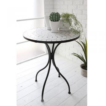 パラゴシック・ガーデンテーブル ディスプレイ アンティーク調 タイル スチール 高さ75