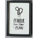 ピューター フォトフレーム プラン (L) BK ブラック アンティーク調 おしゃれ 幅11.5