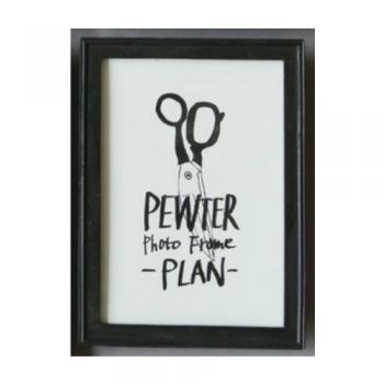 ピューター フォトフレーム プラン (S) BK ブラック アンティーク調 おしゃれ 幅10