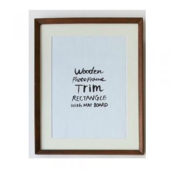 WOODEN フォトフレーム トリム レクタングル W/マットボード (L) おしゃれ 幅44.5