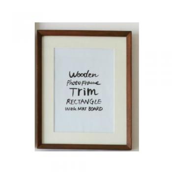 WOODEN フォトフレーム トリム レクタングル W/マットボード (S) おしゃれ 幅38