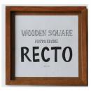WOODEN スクエア フォトフレーム レクト (L) おしゃれ アンティーク調 幅35