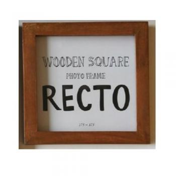 WOODEN スクエア フォトフレーム レクト (SS) おしゃれ アンティーク調 幅20