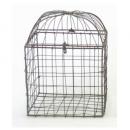 IRON ウィービング ワイヤーBOX スクエア (L) アイアン シルバー おしゃれ 高さ19