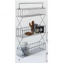 IRON 3レイヤー オープニング バスケット アイアン シルバー ラック おしゃれ 高さ64