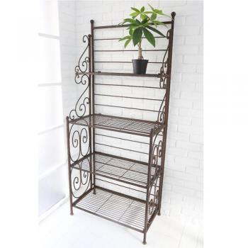 ヴァイン・フォーティアシェルフ シャビー 棚 ディスプレイ スチール ブラウン 高さ172