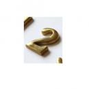 BRASS マグネット ナンバー 02 3個セット ブラス ステーショナリー 幅2.5