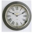 シルバーリム・ウォールクロック シャビー 壁掛け 時計 電池 おしゃれ アンティーク調 直径40.5