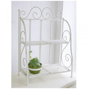 ブラン・パフュームラック・トール シャビー 棚 ディスプレイ アイアン 整理 ホワイト 高さ51