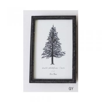 ピューター フォトフレーム コルダ (L) GY グレー おしゃれ 合成樹脂 ガラス 高さ16.5