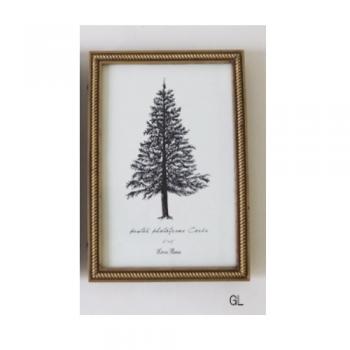 ピューター フォトフレーム コルダ (L) GL ゴールド おしゃれ 合成樹脂 ガラス 高さ16.5